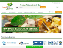 Tablet Screenshot of idealvitamins.com